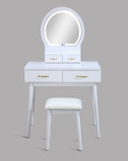 White vanity desk — additional view