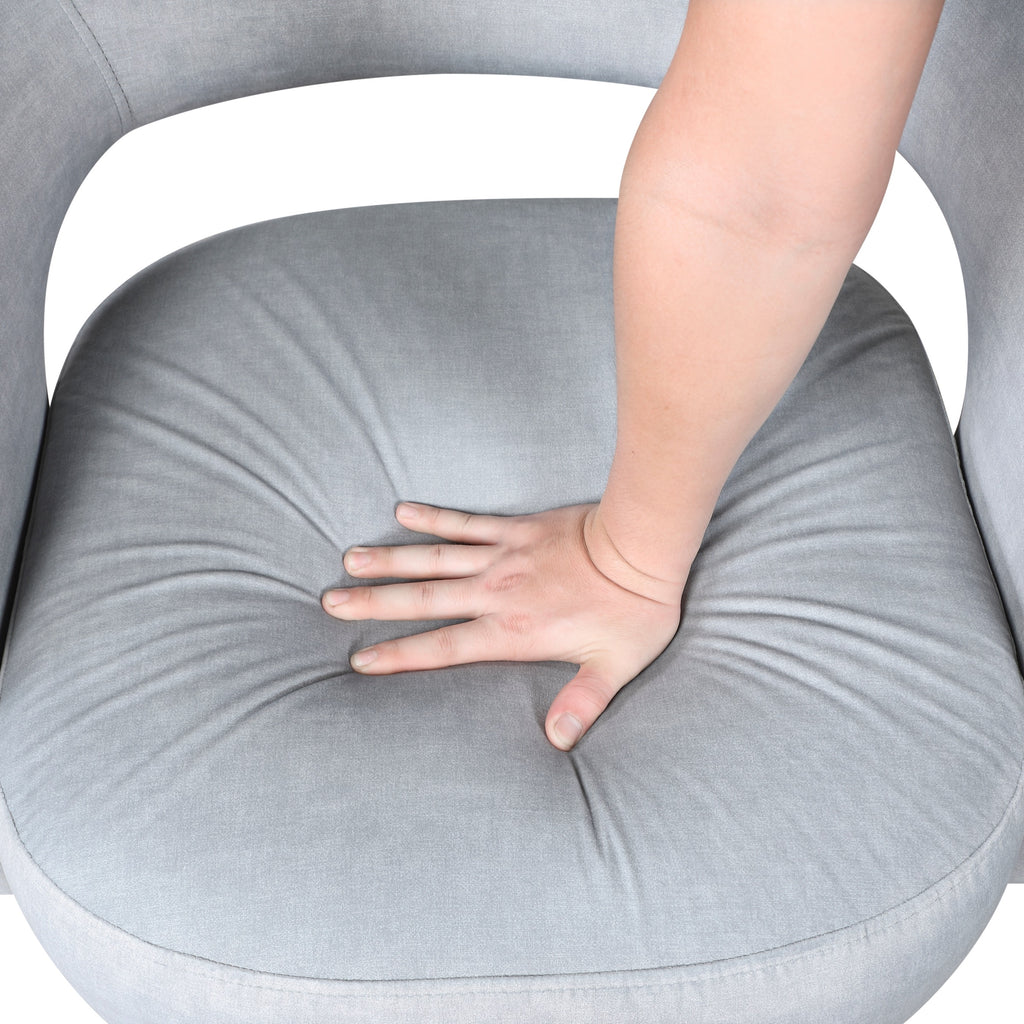 Gray accent chair — lifestyle view