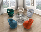 Gray accent chair — additional view