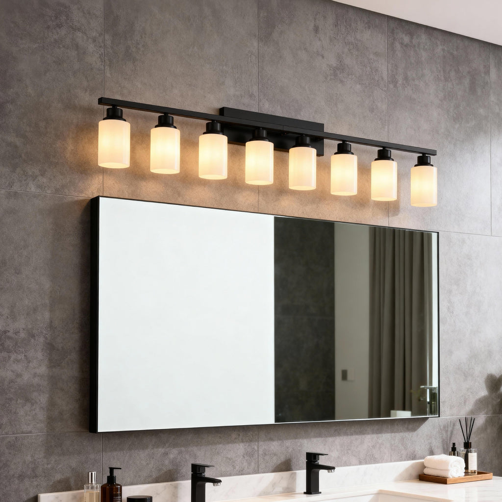 Matte Black wall light — lifestyle view