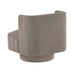 taupe barrel accent chair — lifestyle view