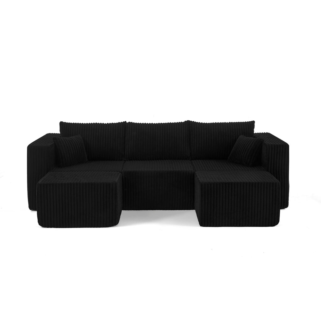 Black sofa — lifestyle view