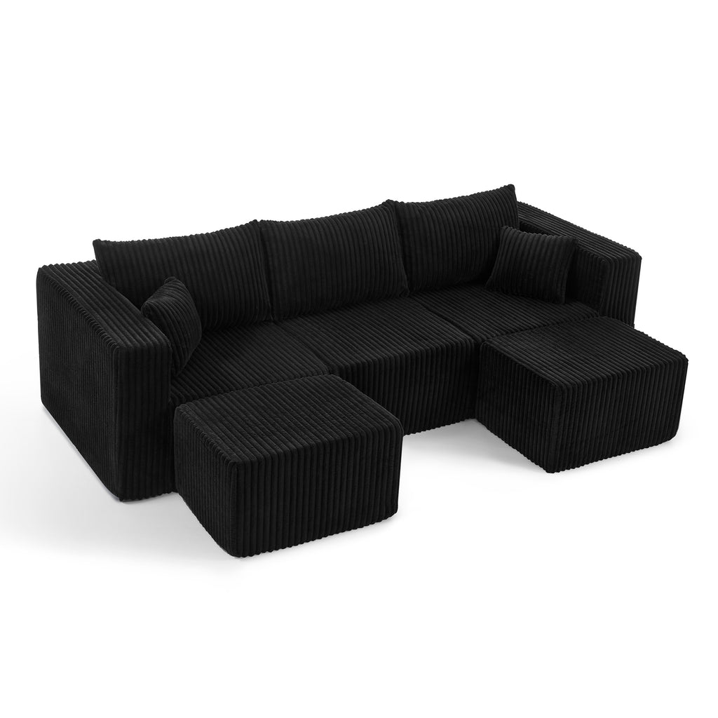 Black sofa — in-use view