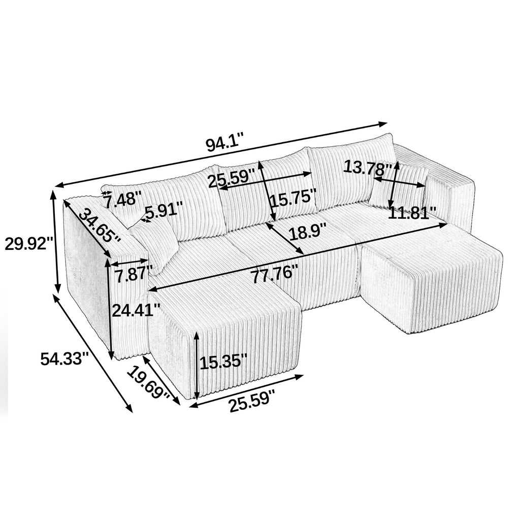 Black sofa — additional view