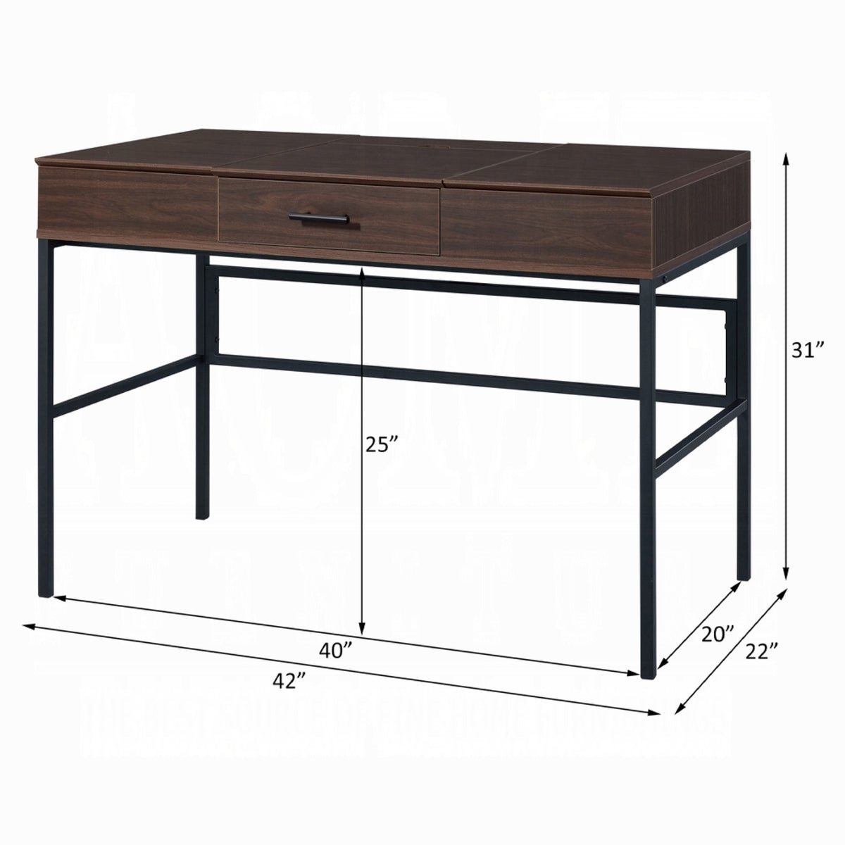 Oak writing desk — additional view