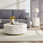 Beige coffee table — close-up detail