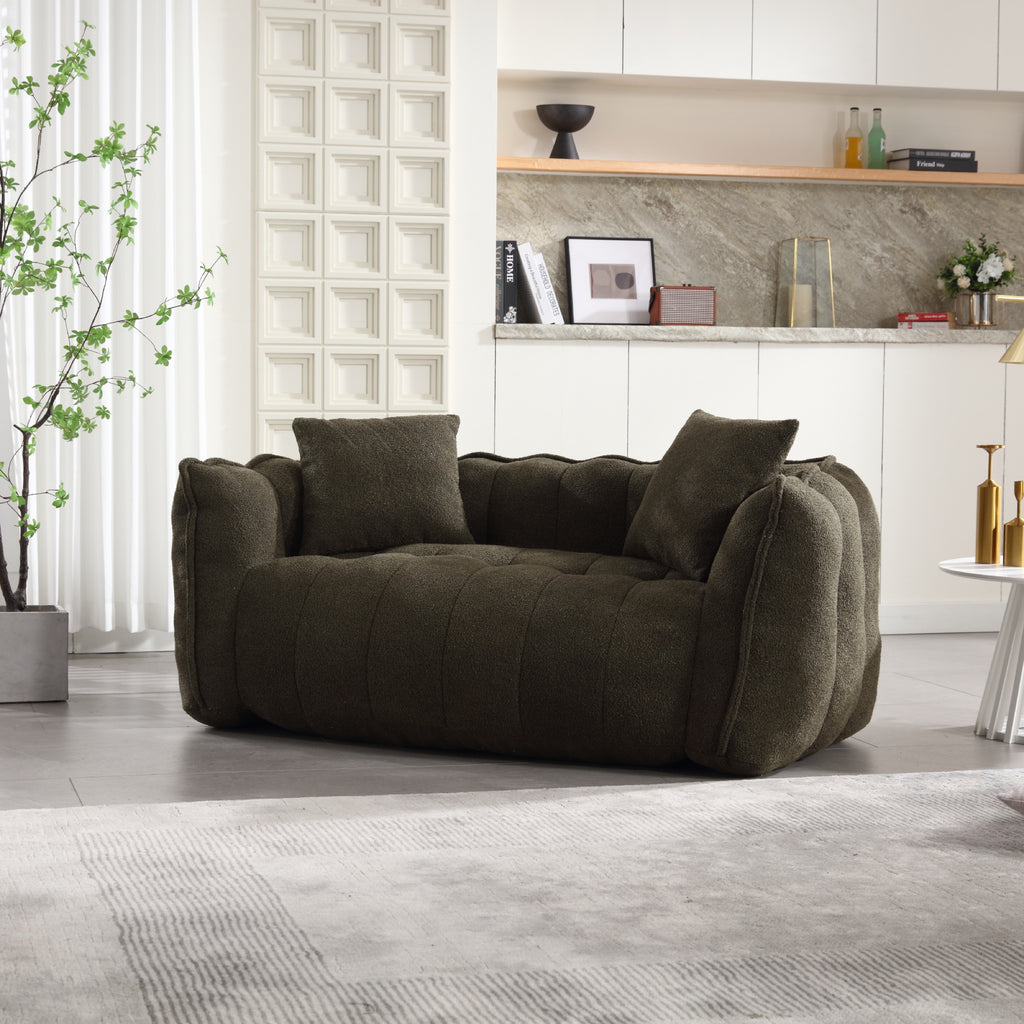Olive Green accent chair — close-up detail