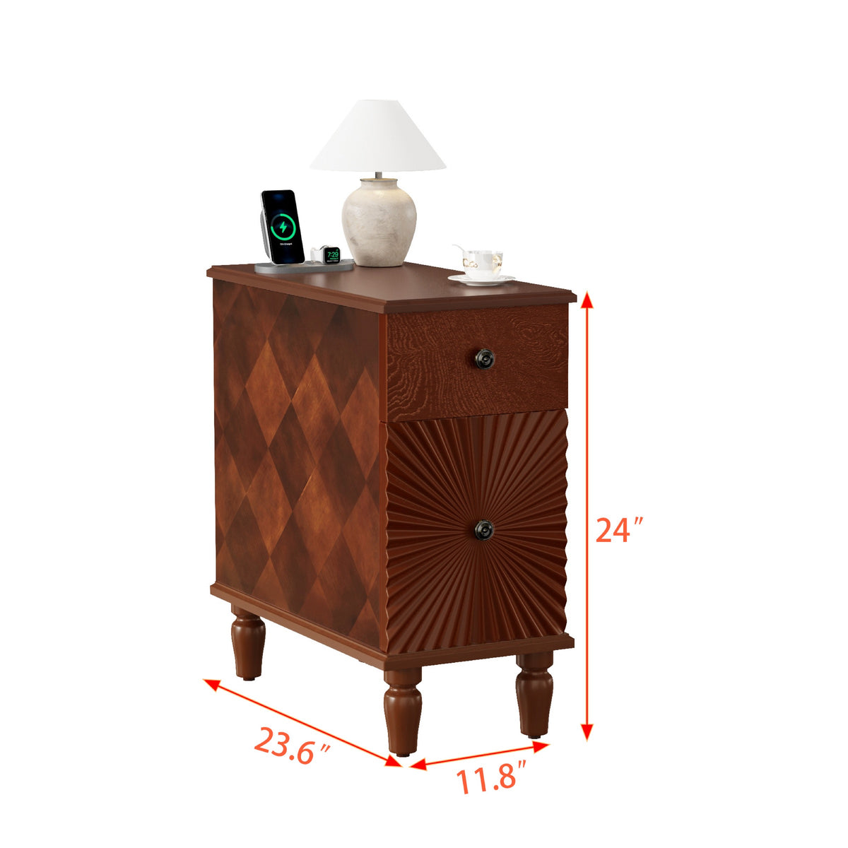 Walnut nightstand — additional view