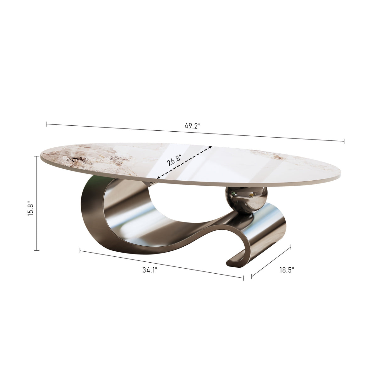 Grey coffee table — lifestyle view