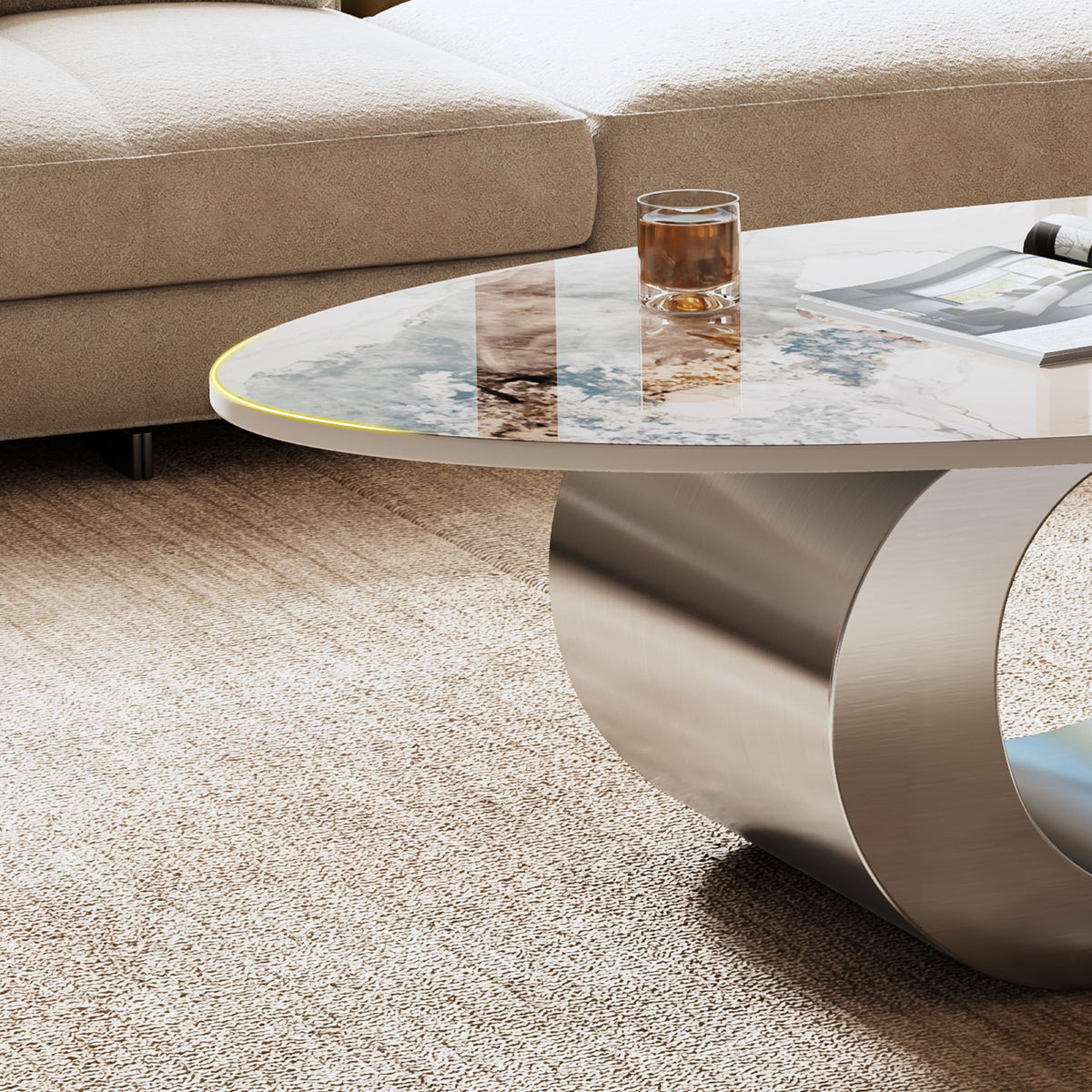 Grey coffee table — additional view