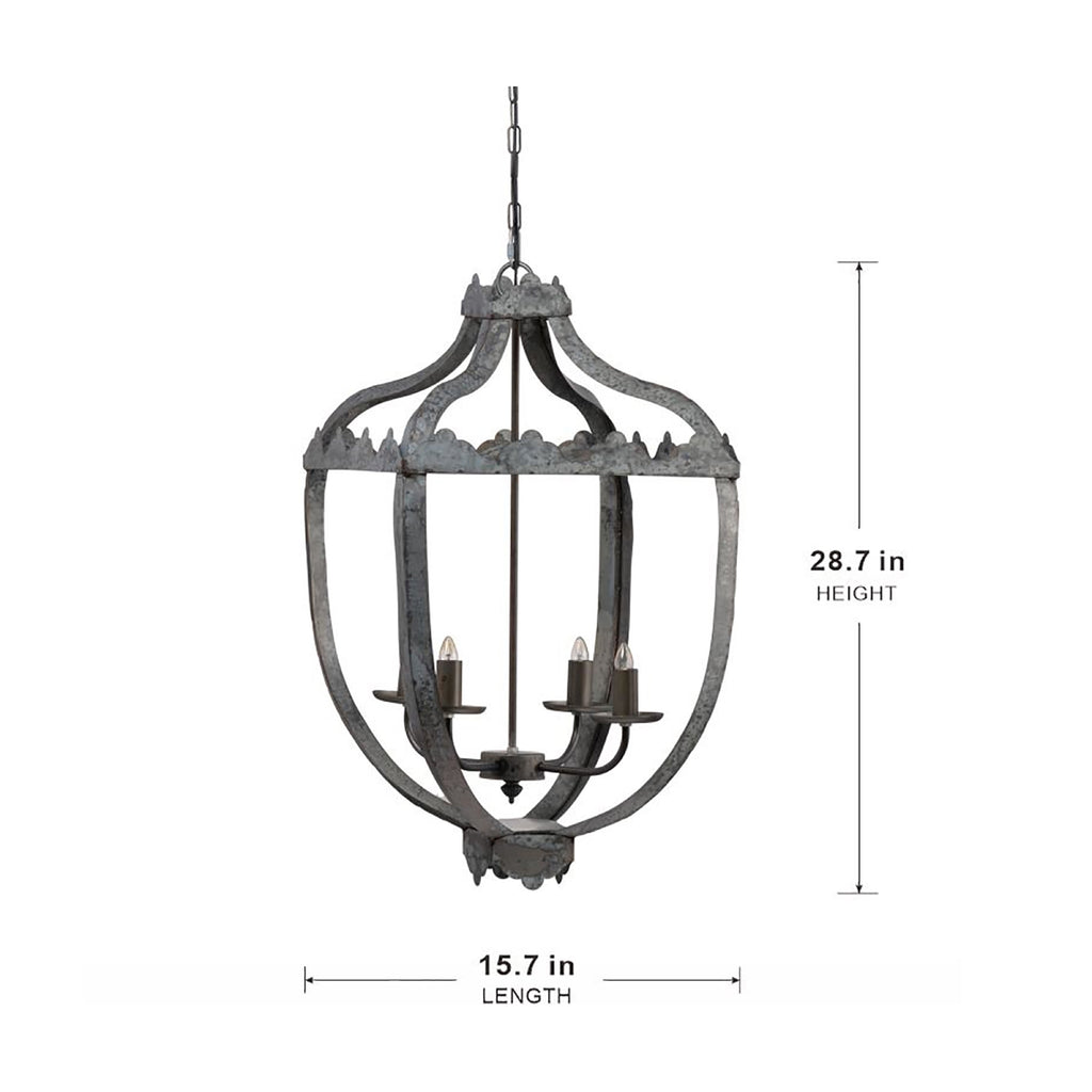 Gray chandelier — additional view