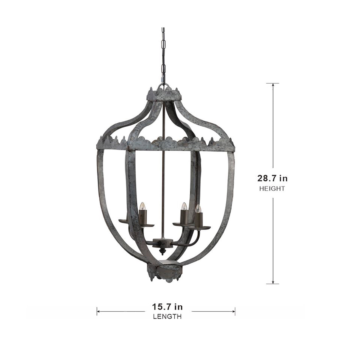 Gray chandelier — additional view