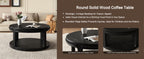 Black coffee table — lifestyle view