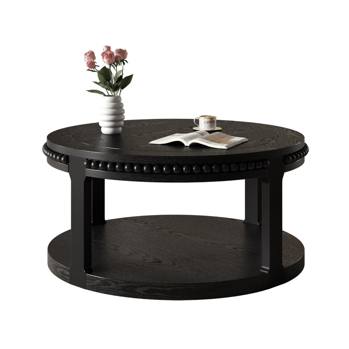 Black coffee table — additional view