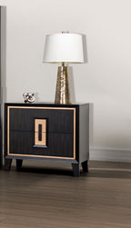 Espresso nightstand — close-up detail