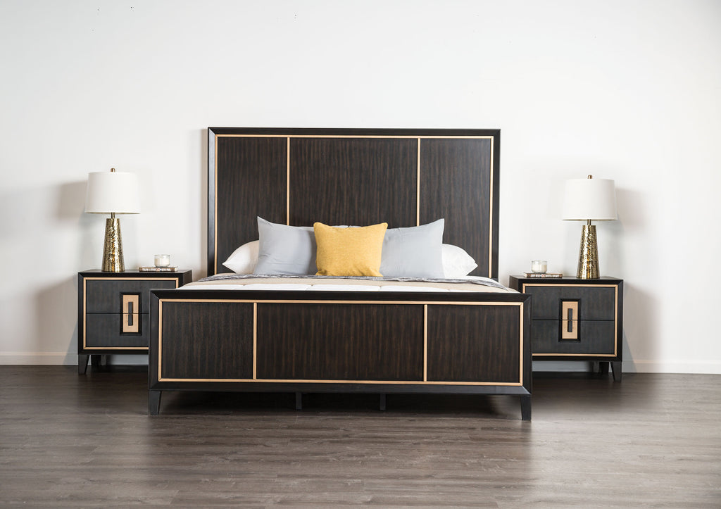 Espresso nightstand — in-use view