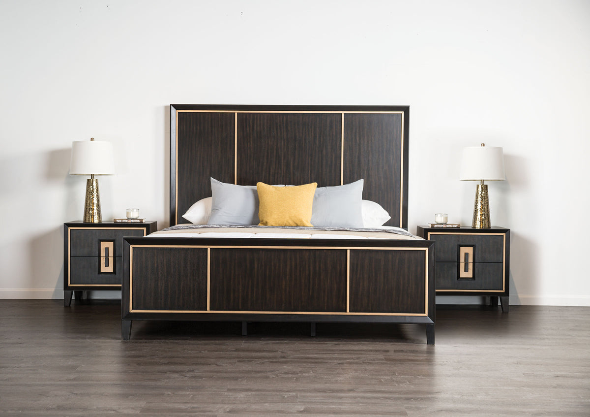 Espresso nightstand — in-use view