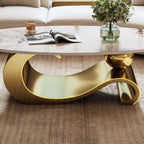 Gold coffee table — close-up detail