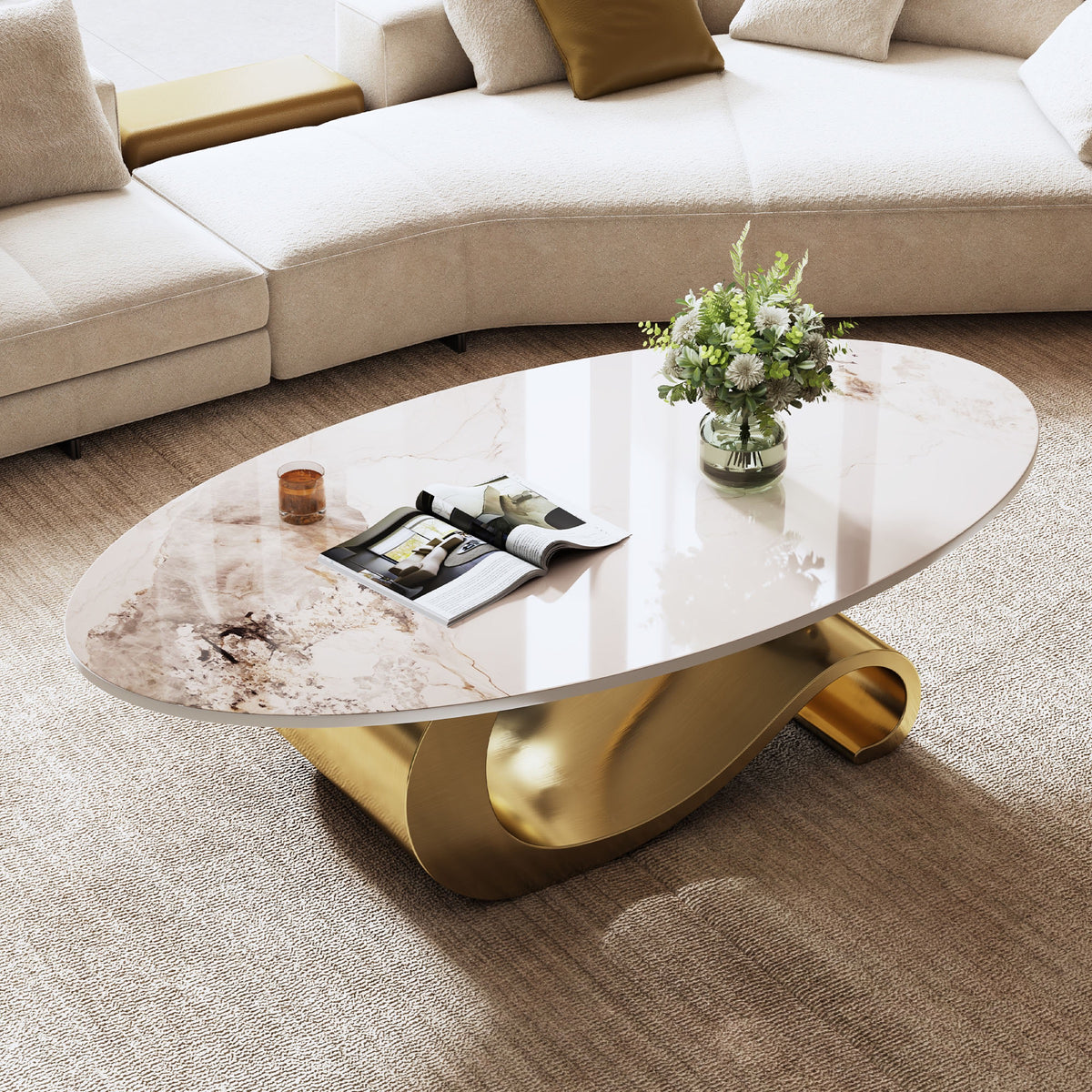 Gold coffee table — additional view