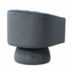 Dark Gray barrel accent chair — lifestyle view