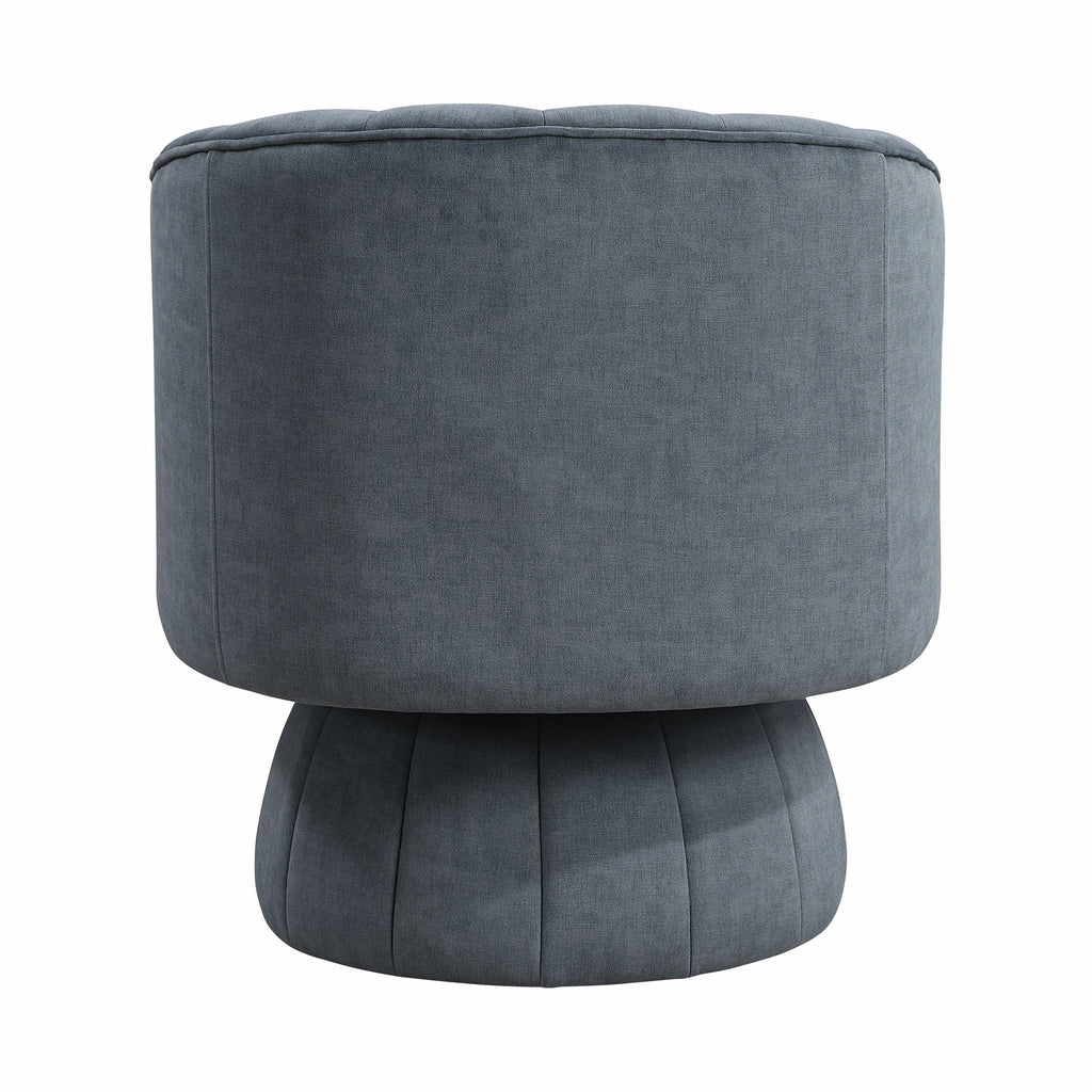 Dark Gray barrel accent chair — close-up detail