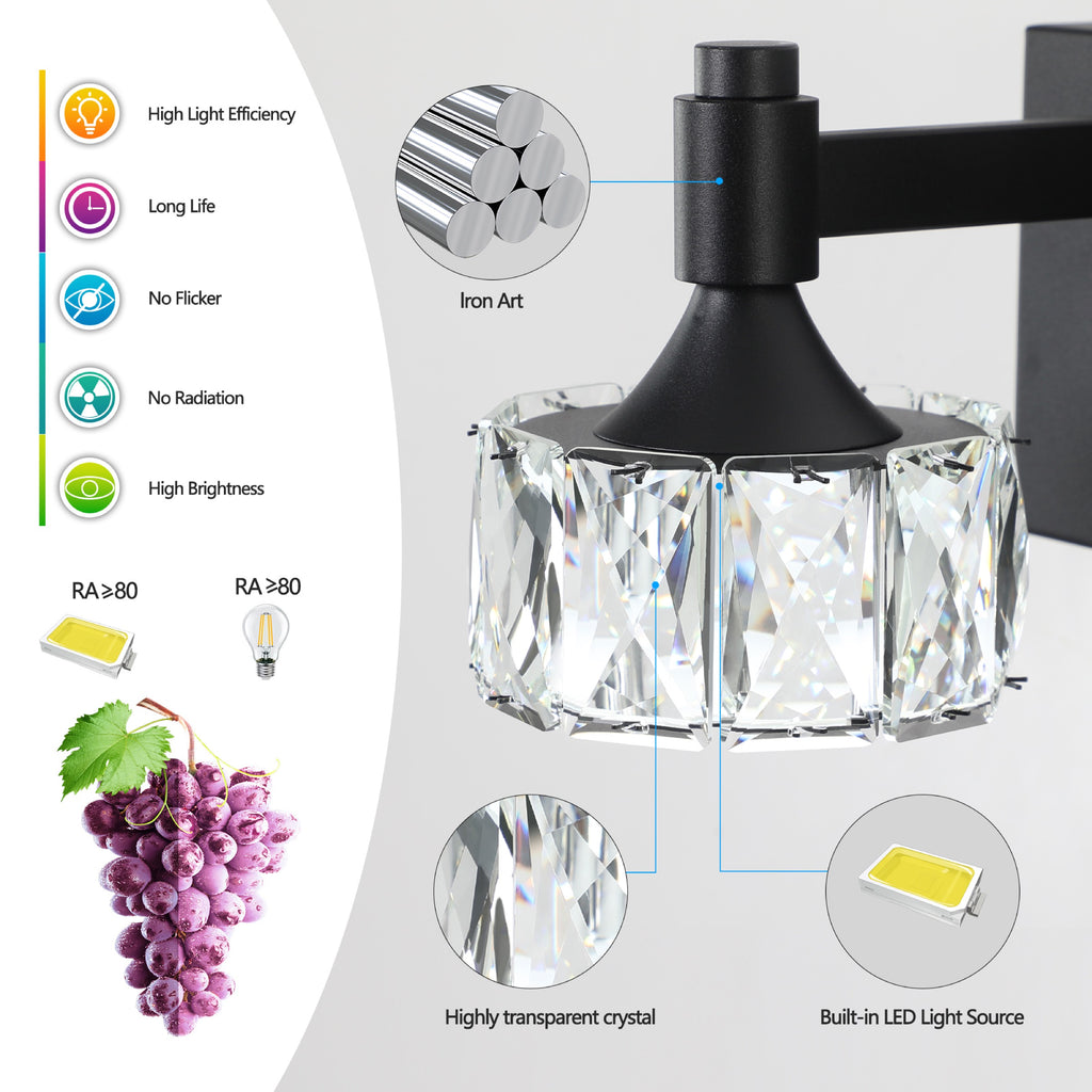 Black wall light — lifestyle view