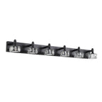 Black wall light — in-use view