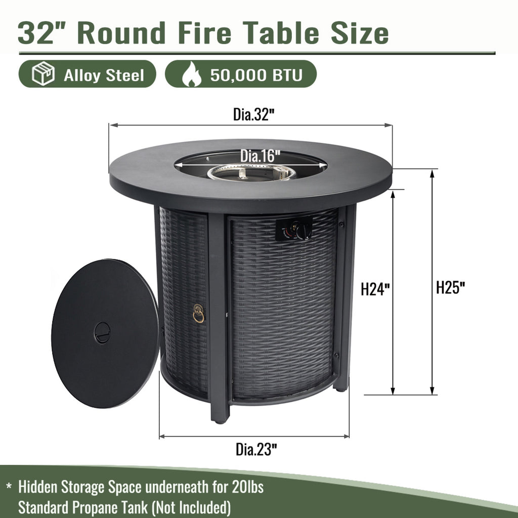Black patio heater — lifestyle view