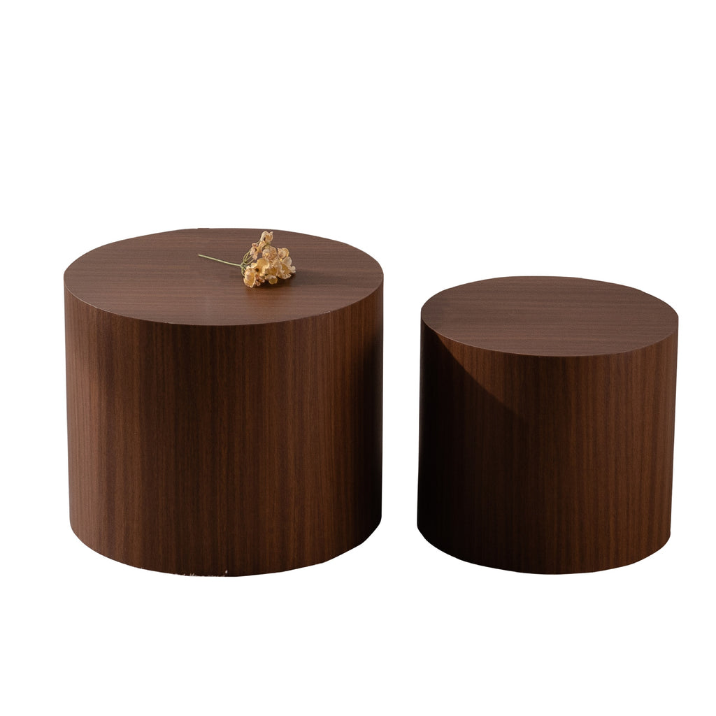 Walnut coffee table — lifestyle view