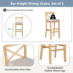 Natural dining set — close-up detail