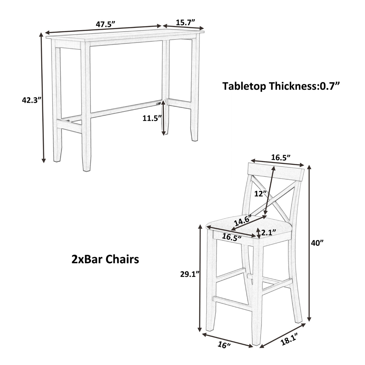 Natural dining set — additional view