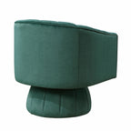 Dark Green barrel accent chair — lifestyle view