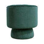 Dark Green barrel accent chair — close-up detail