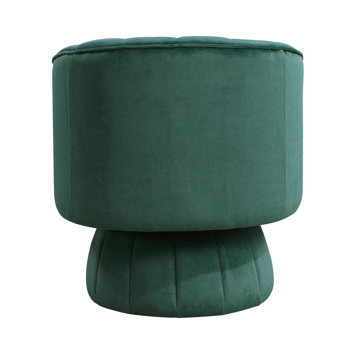 Dark Green barrel accent chair — close-up detail