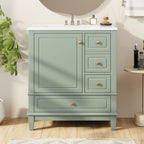 Light Green bathroom vanity — lifestyle view