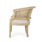 Beige accent chair — lifestyle view