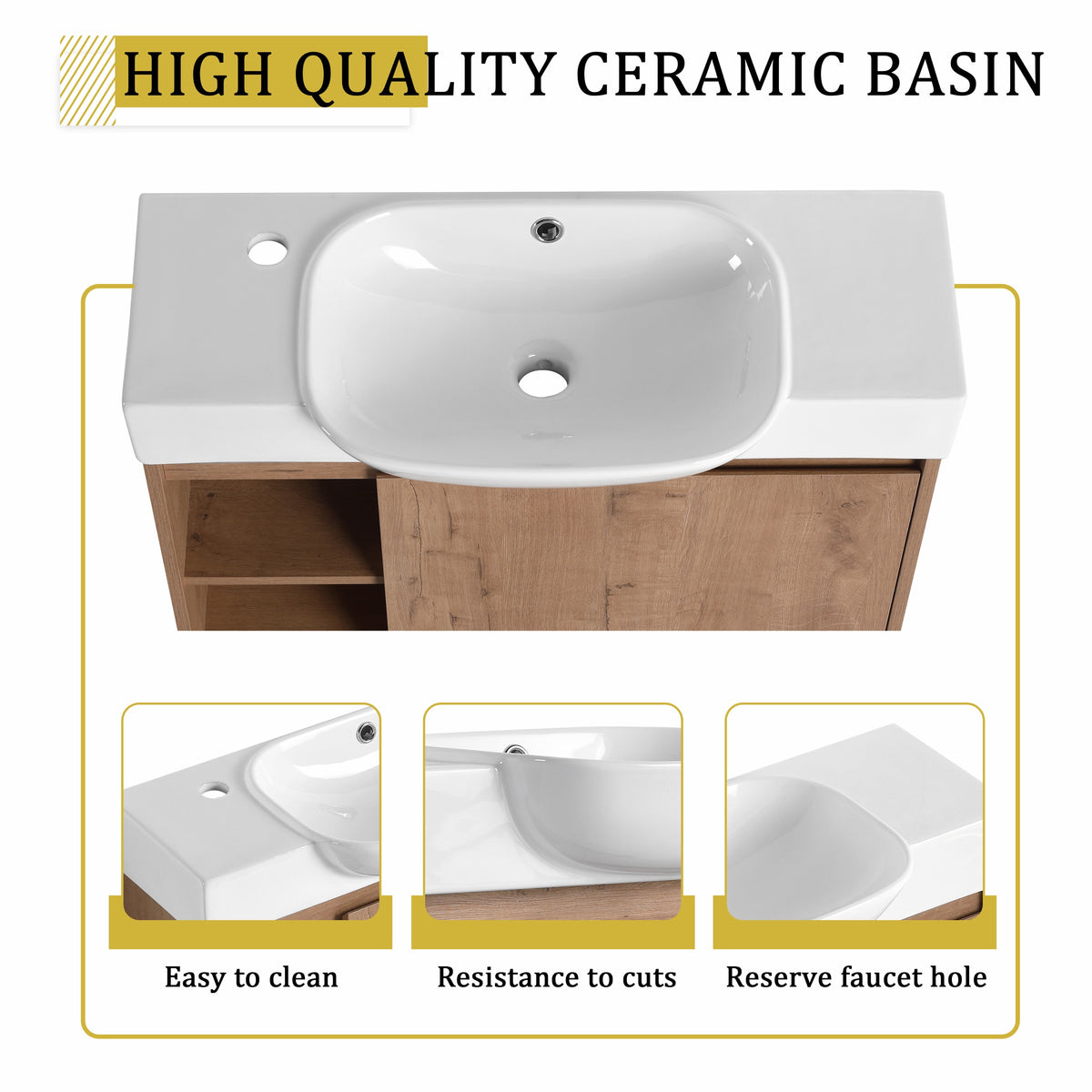 Imitative Oak bathroom vanity — additional view