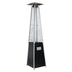 Black patio heater — additional view