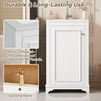 White bathroom vanity — lifestyle view