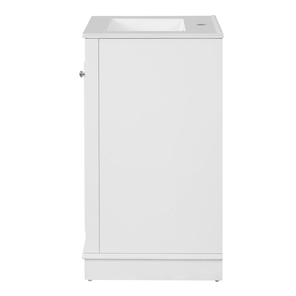 White bathroom vanity — additional view