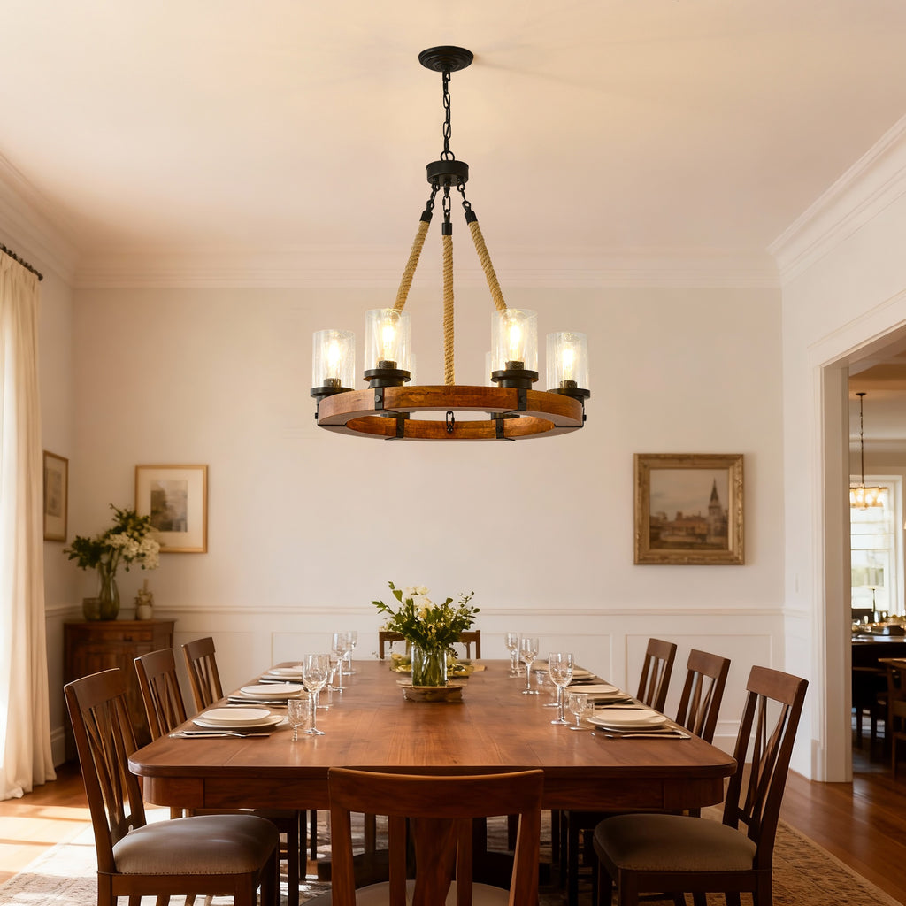 Matte Black chandelier — close-up detail