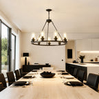 Matte Black chandelier — lifestyle view