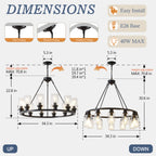 Matte Black chandelier — lifestyle view