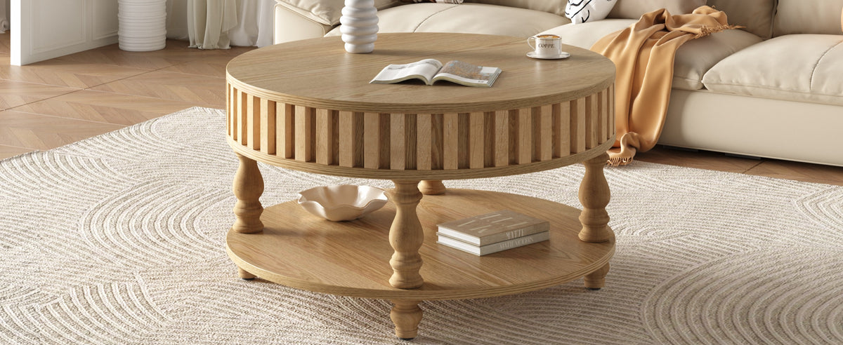 Natural Wood coffee table — close-up detail