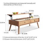 Natural Wood coffee table — in-use view