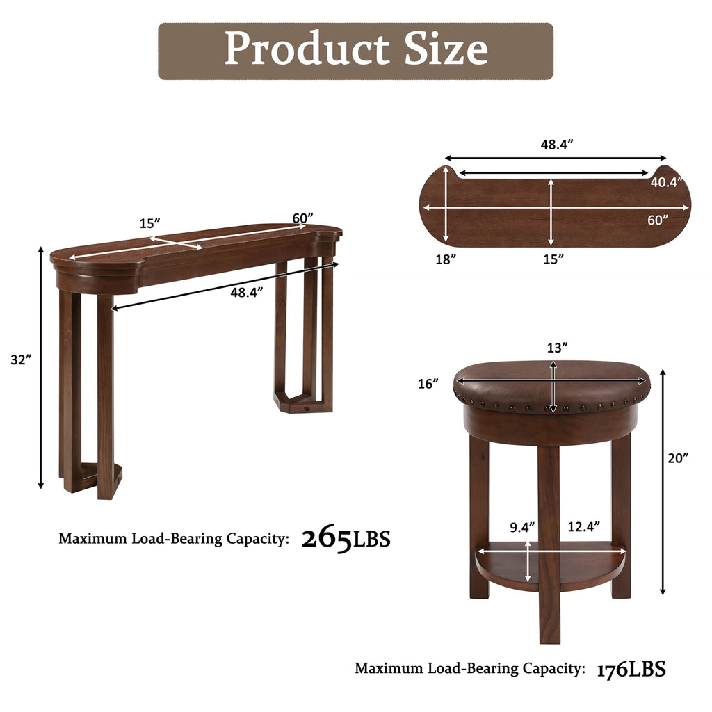 Cherry dining set — close-up detail