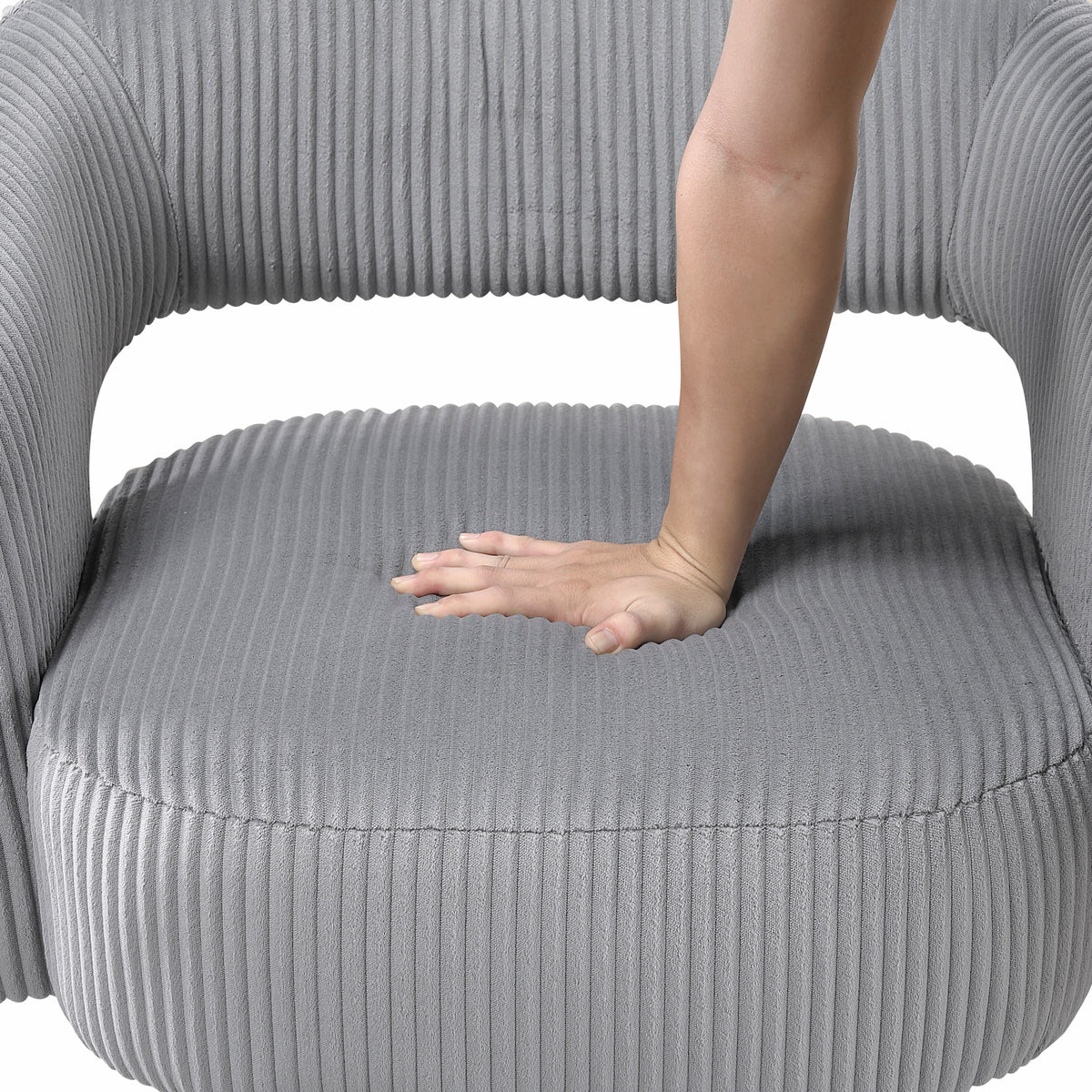 Dark Gray accent chair — lifestyle view