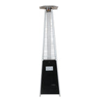 Black patio heater — styled view