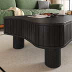Black coffee table — lifestyle view