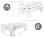 Black coffee table — additional view